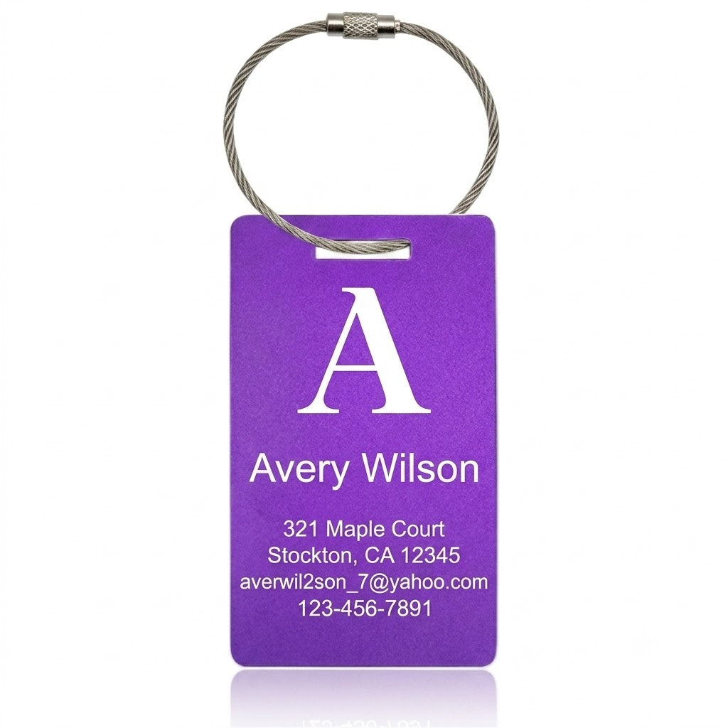 Personalized Aluminum Luggage Tag
