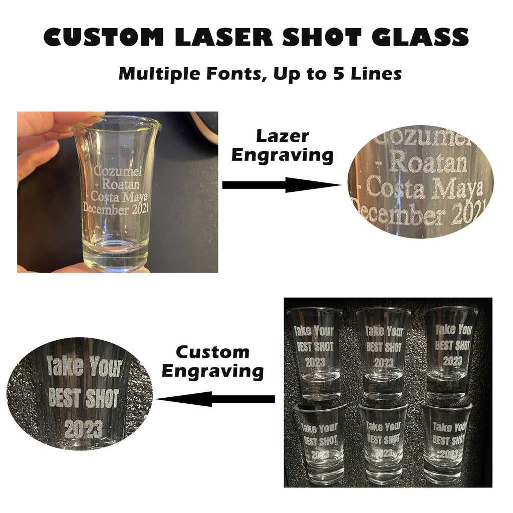 Personalized Heavy Base Shot Glass Set