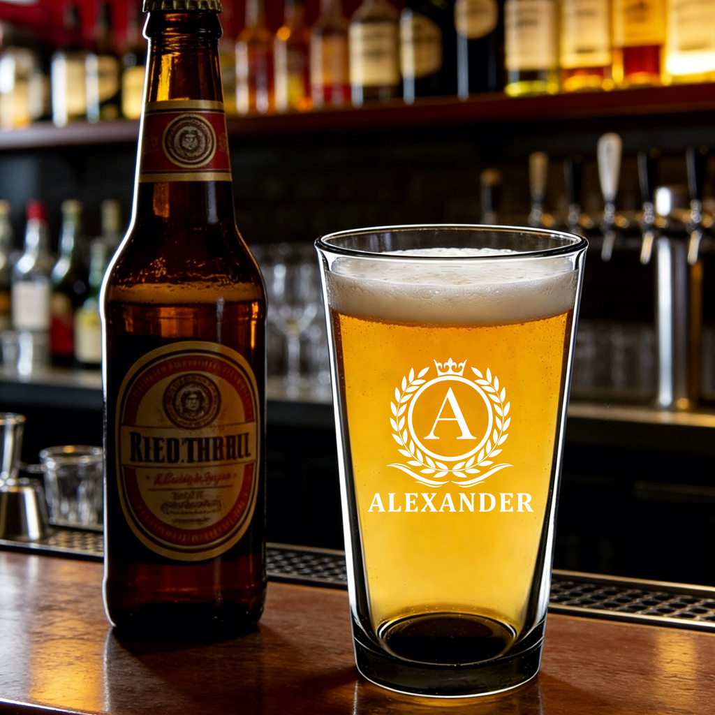 Personalized Beer Glass Set