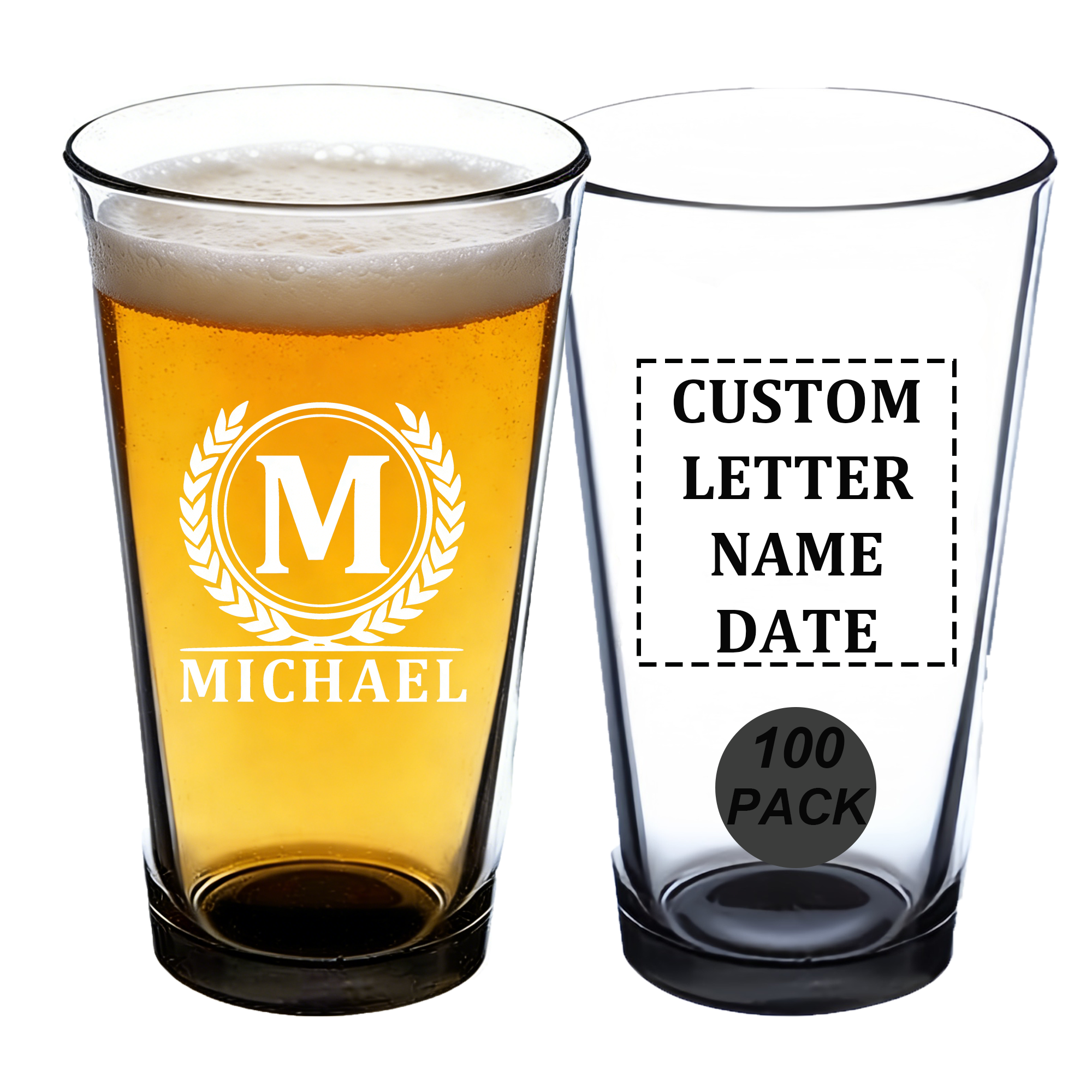 Personalized Beer Glass Set