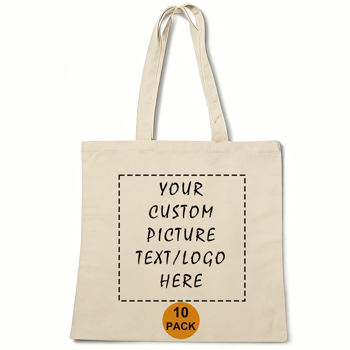 Personalized Canvas Tote Bag 10 Pack