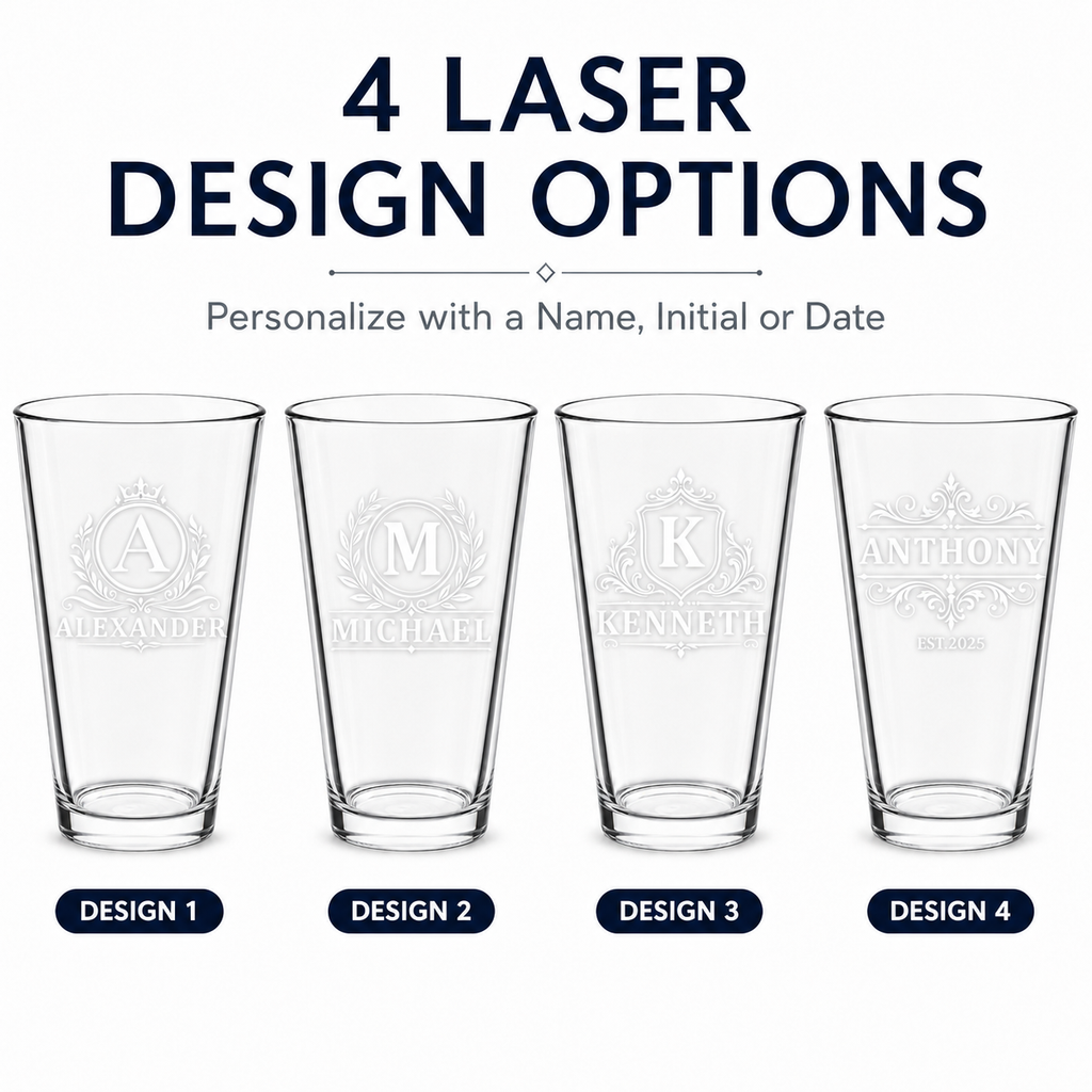 Personalized Beer Glass Set 10 Pack