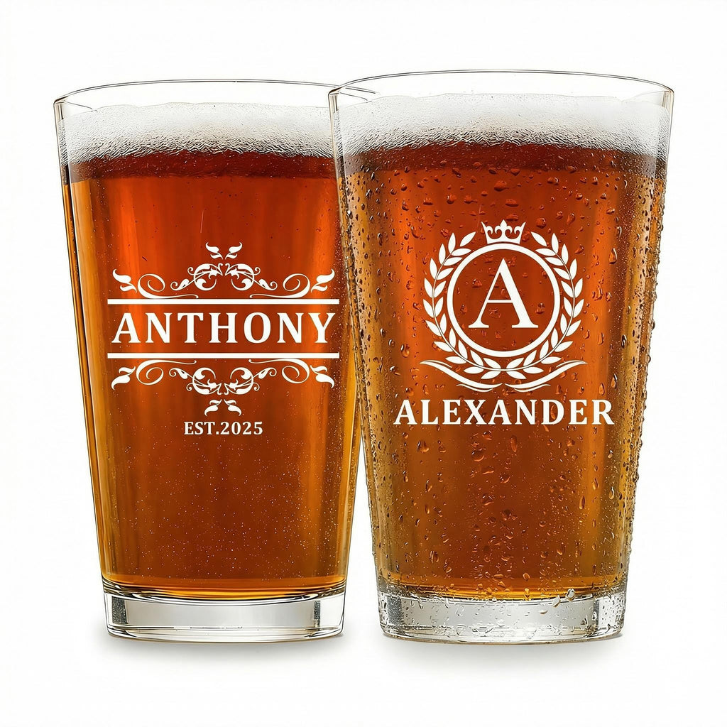 Personalized Beer Glass Set