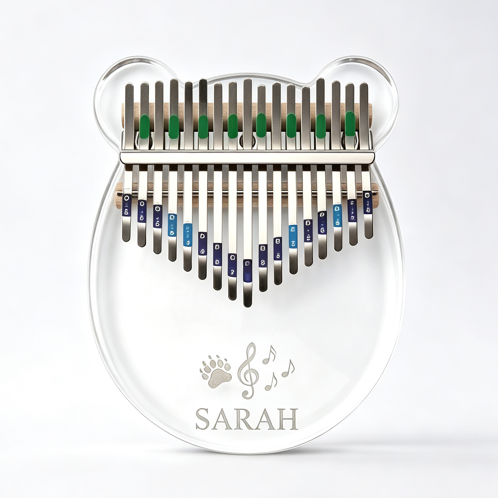 Custom Bear Crystal Kalimba Thumb Piano - 8/17 Keys