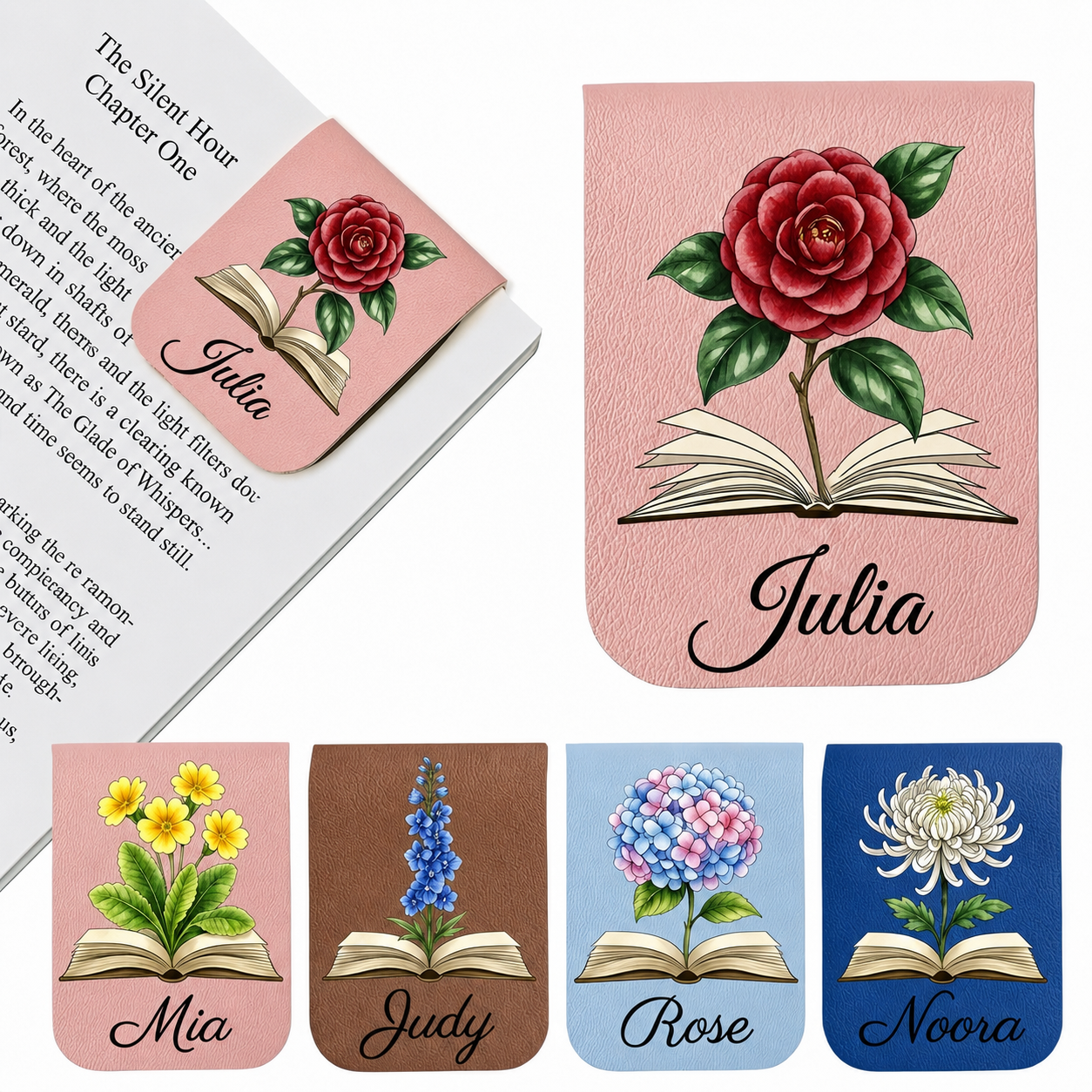 Personalized Magnetic Bookmark Set of 4