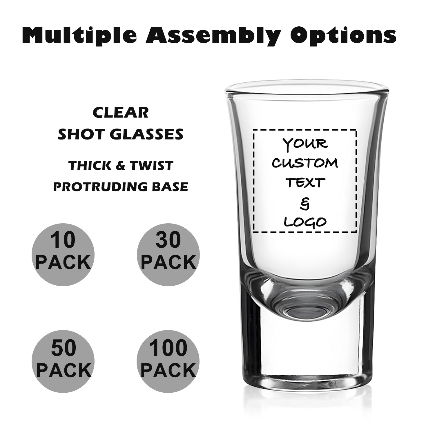 Personalized Heavy Base Shot Glass Set