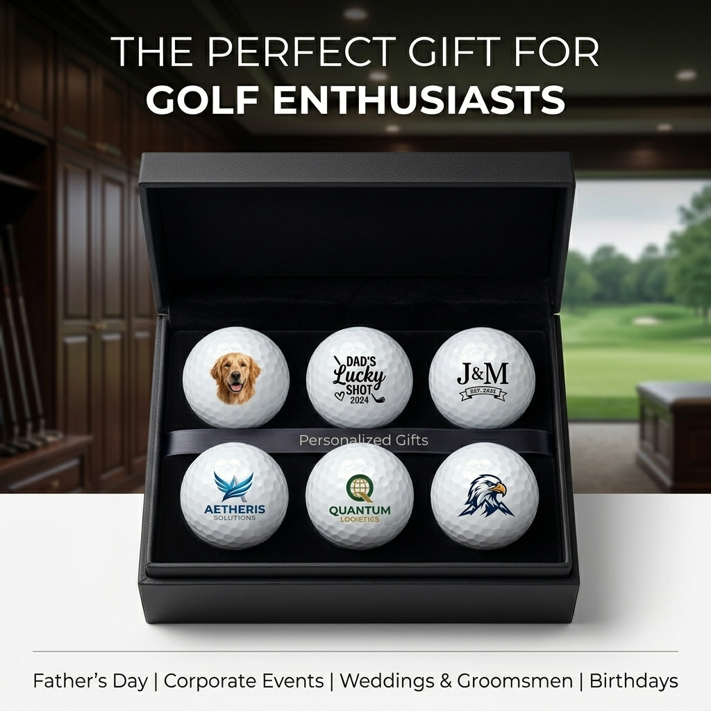 Custom Photo Golf Balls Set