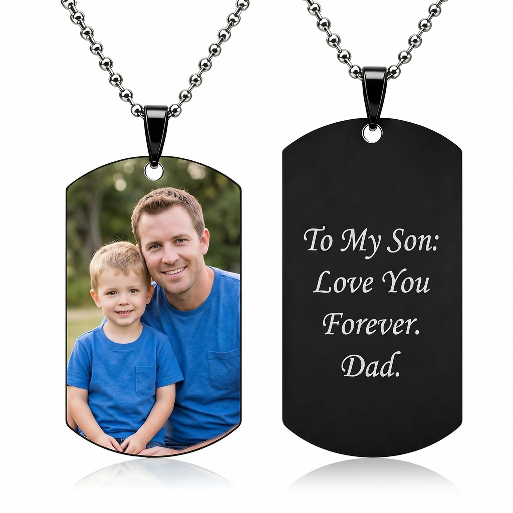 Personalized Photo Dog Tag Necklace