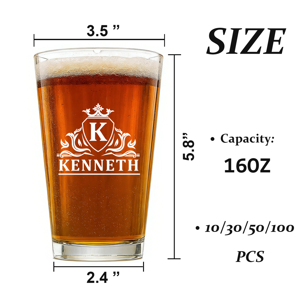 Personalized Beer Glass Set