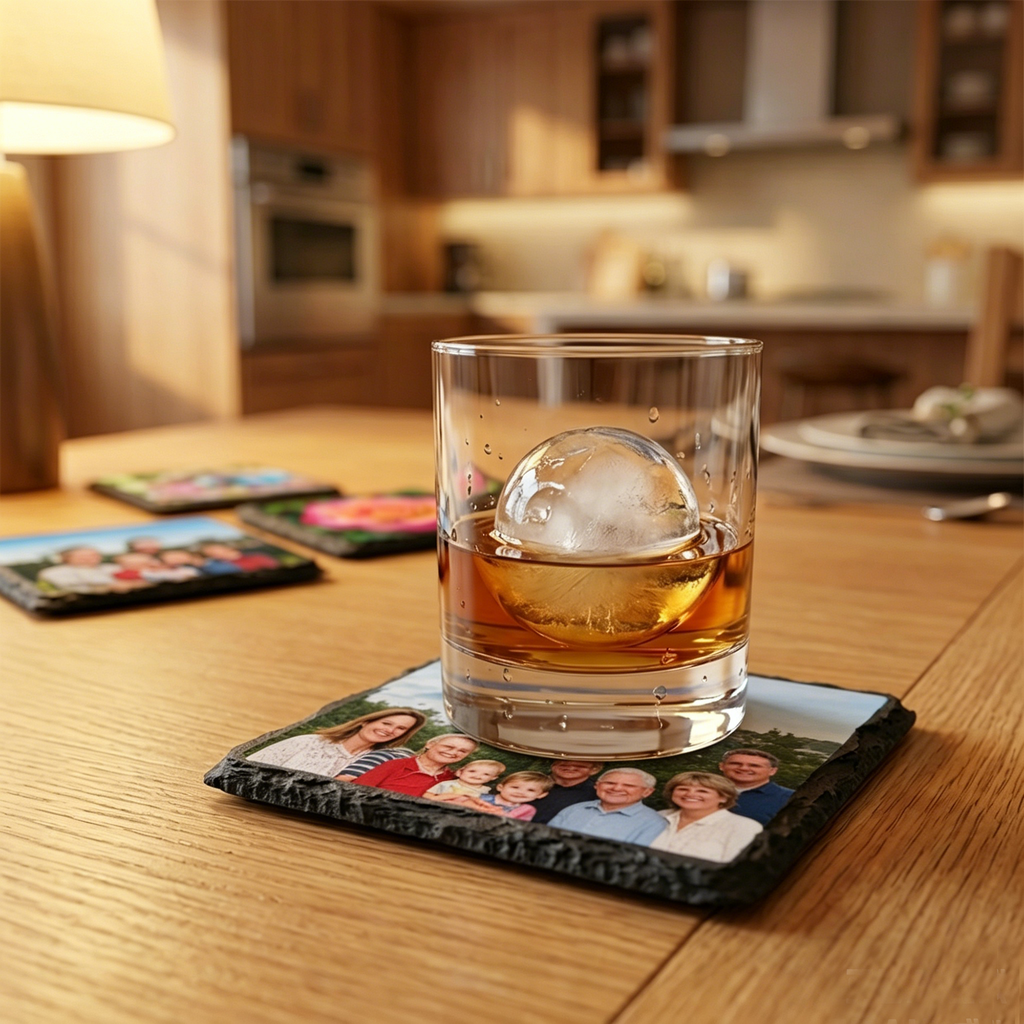 Custom Slate Coasters Set
