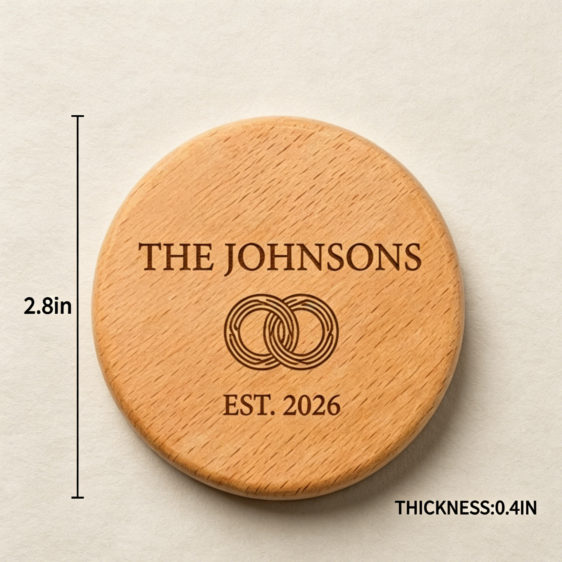 Personalized Magnetic Bottle Opener – Custom Logo or Text Wood Gift