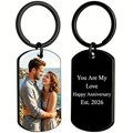 Personalized Photo Dog Tag Keychain