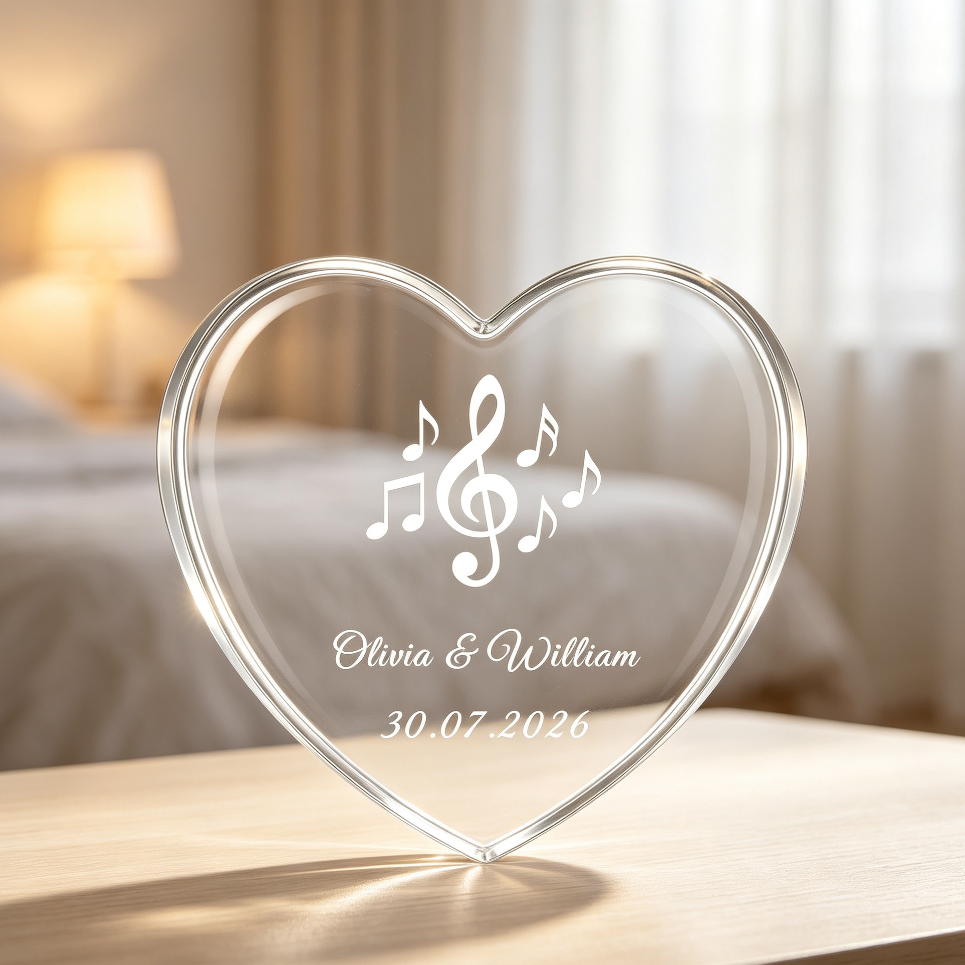 Personalized Mini Heart Shaped Thumb Piano 8 Key