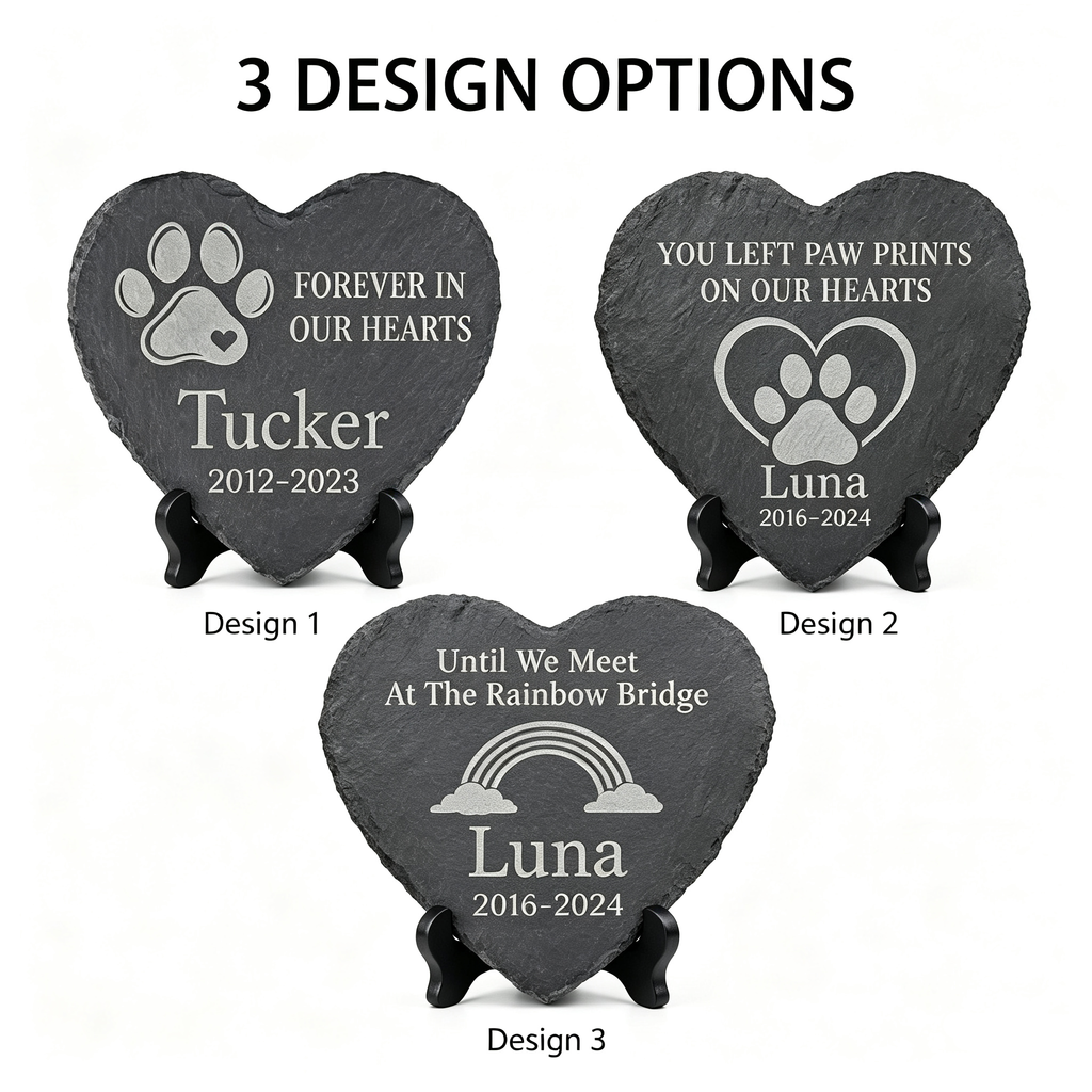 Personalized Pet Memorial Stone with Stand