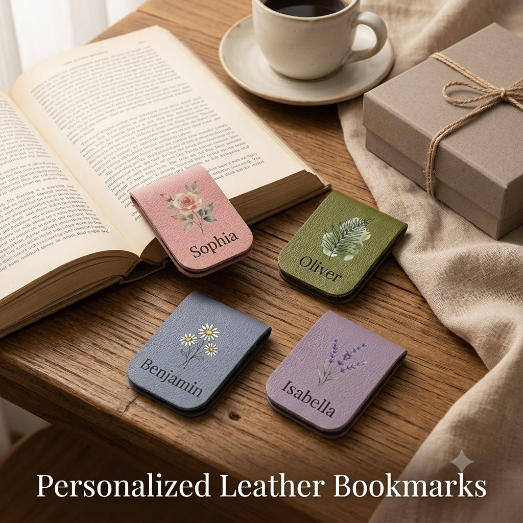 Personalized Magnetic Bookmark Set of 4