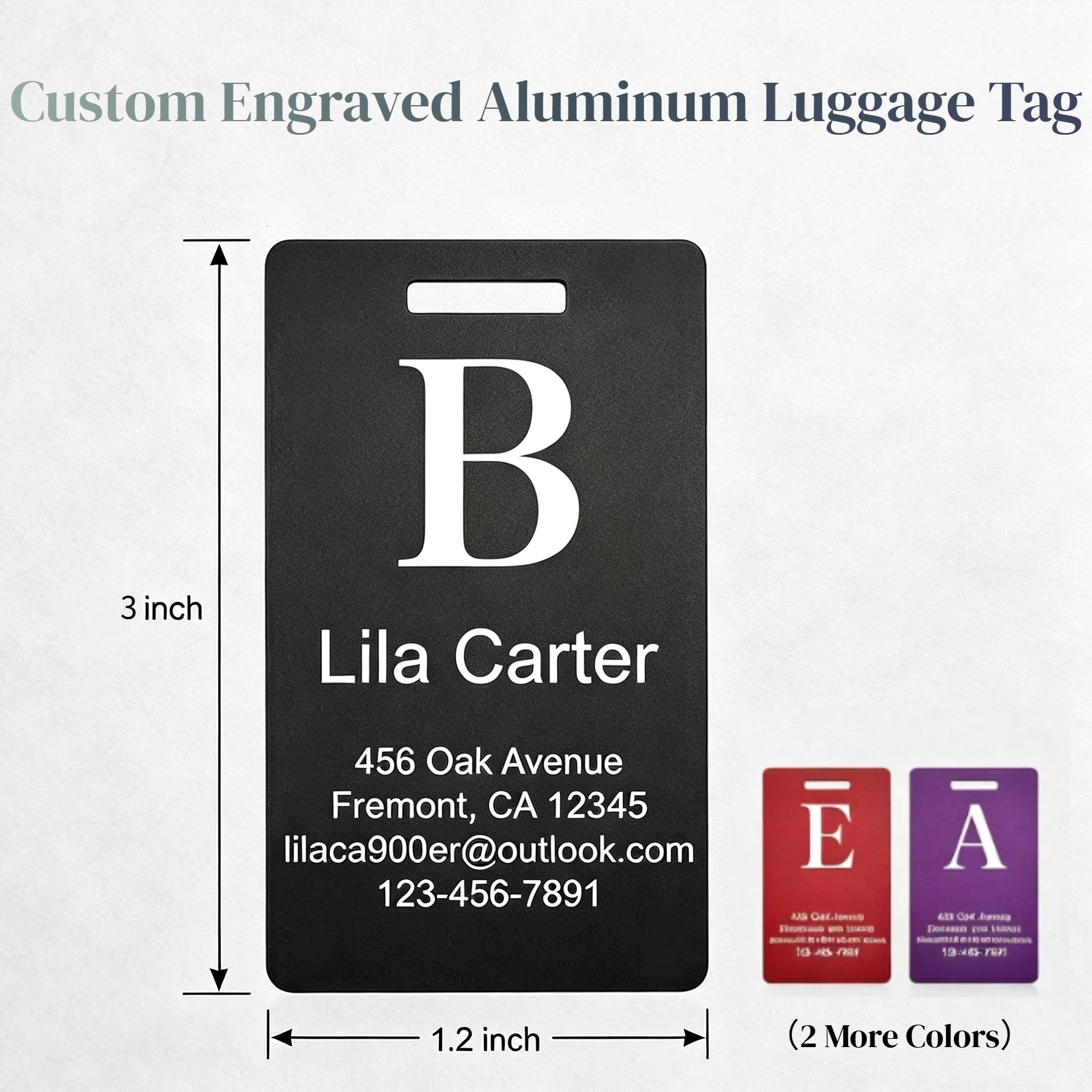 Personalized Aluminum Luggage Tag