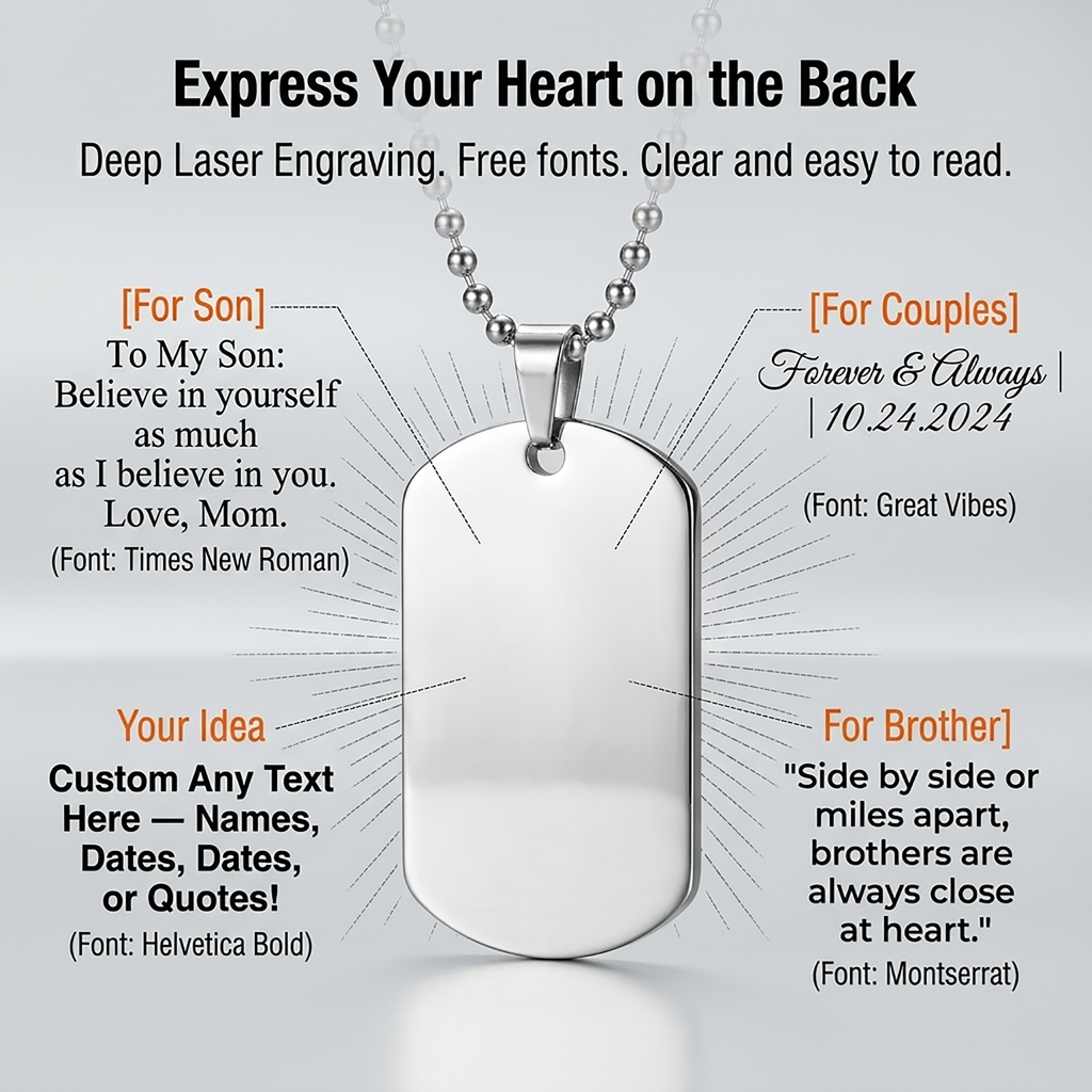 Personalized Photo Dog Tag Necklace