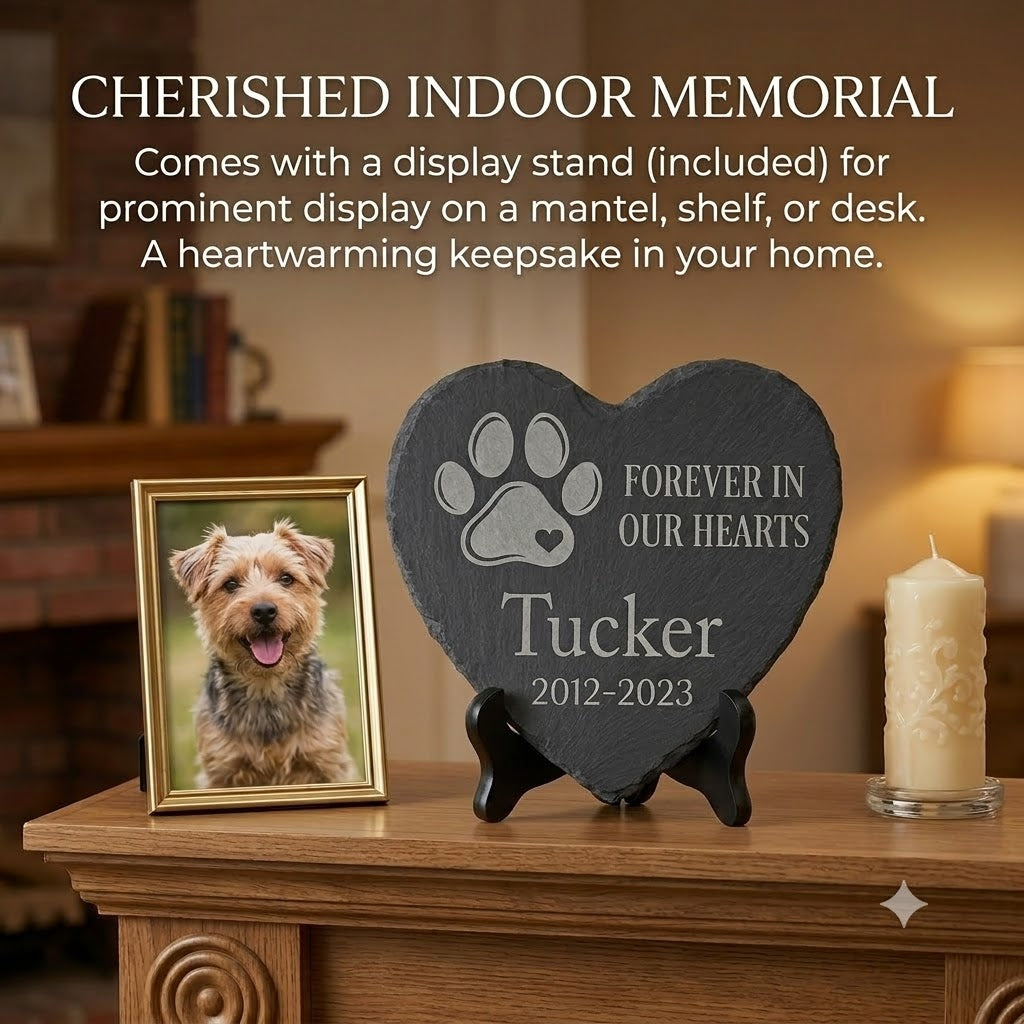 Personalized Pet Memorial Stone with Stand