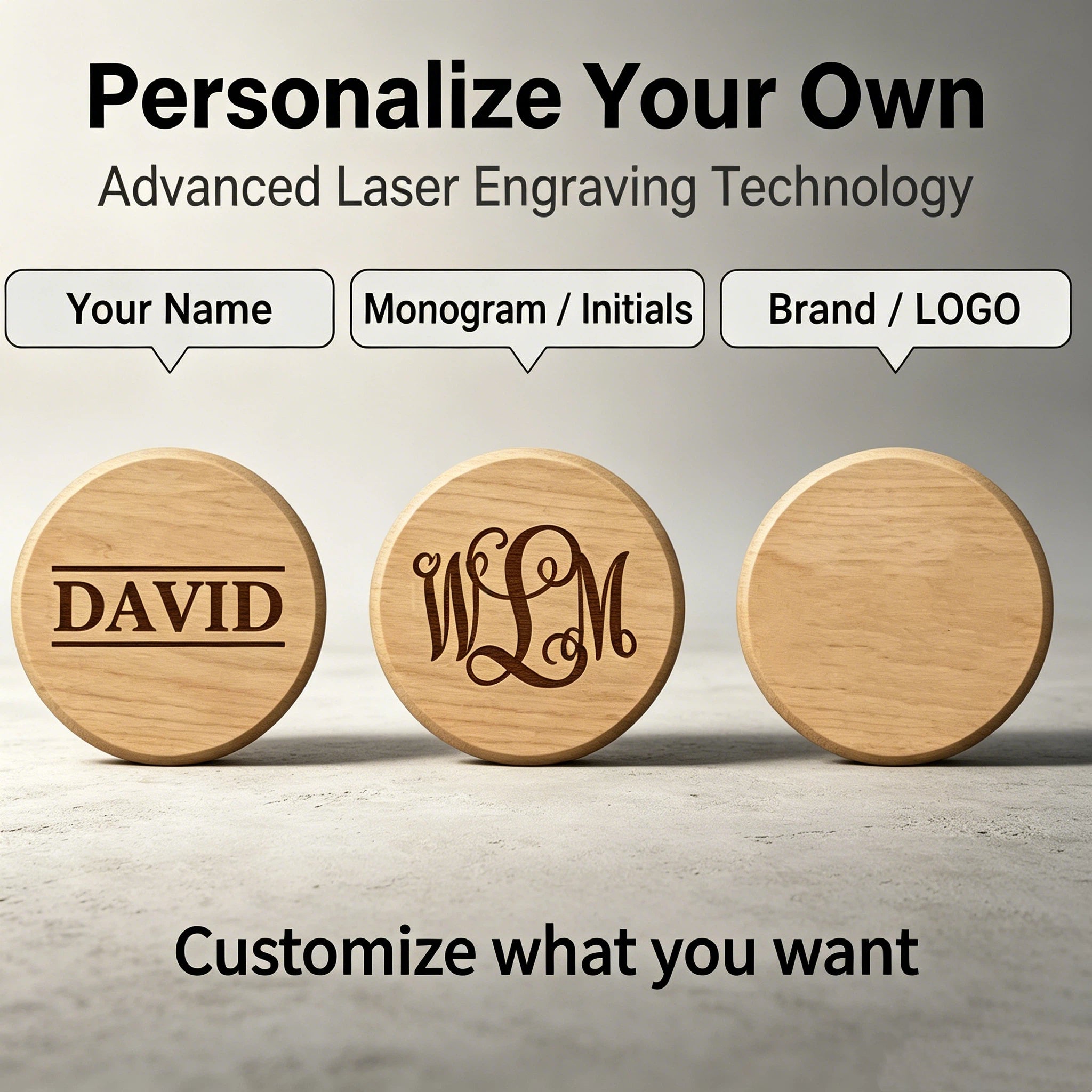 Personalized Magnetic Bottle Opener – Custom Logo or Text Wood Gift