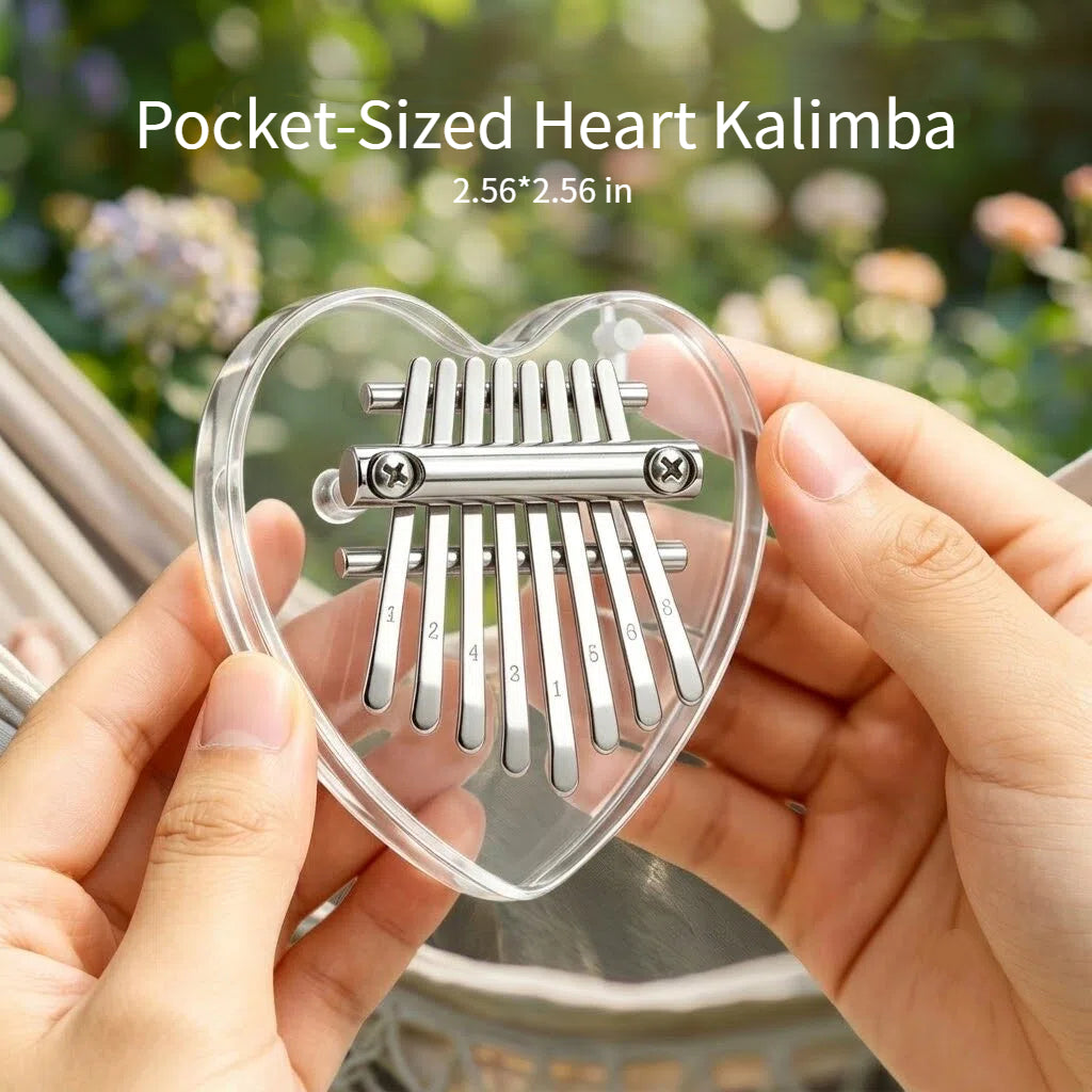 Personalized Mini Heart Shaped Thumb Piano 8 Key