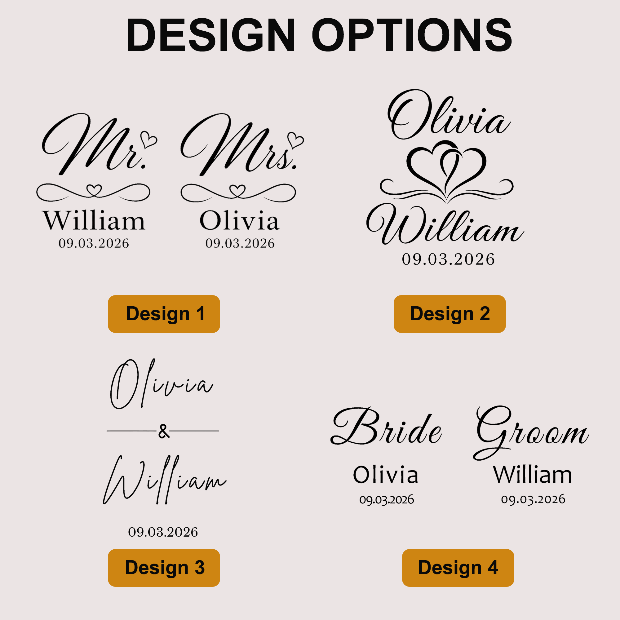 Personalized Champagne Flute Set