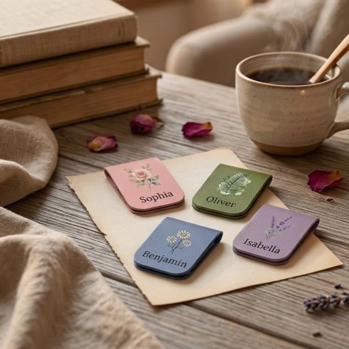Personalized Magnetic Bookmark Set of 4