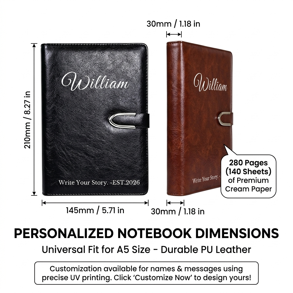 Personalized Leather Notebook