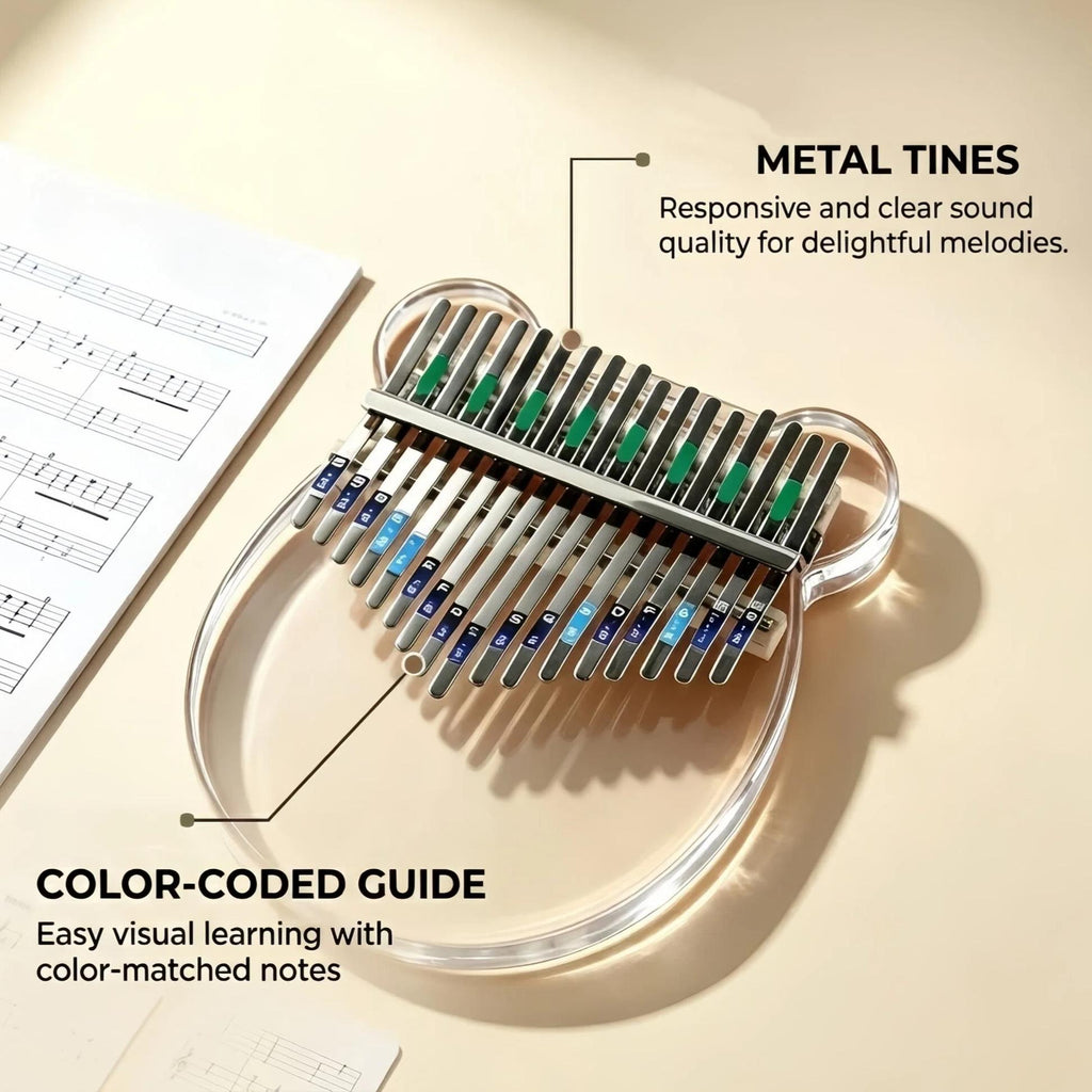 Custom Bear Crystal Kalimba Thumb Piano|8/17 Keys