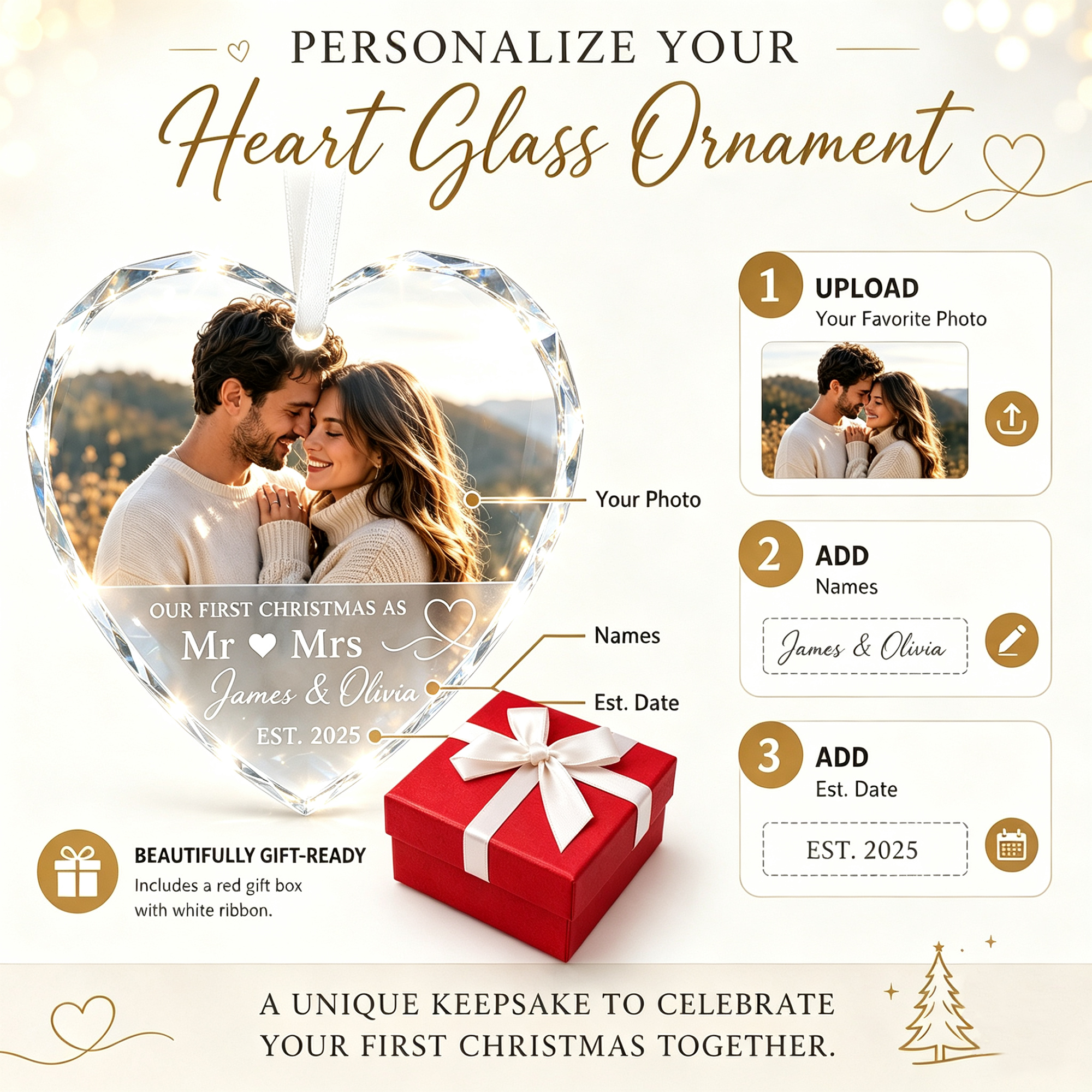 Personalized First Christmas Ornament