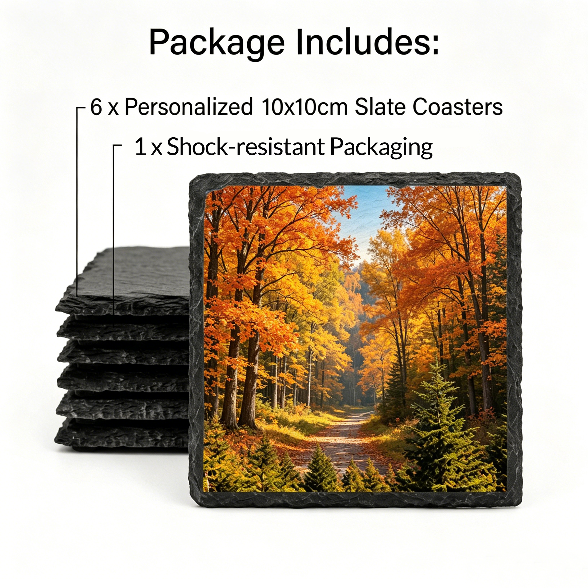 Custom Slate Coasters Set