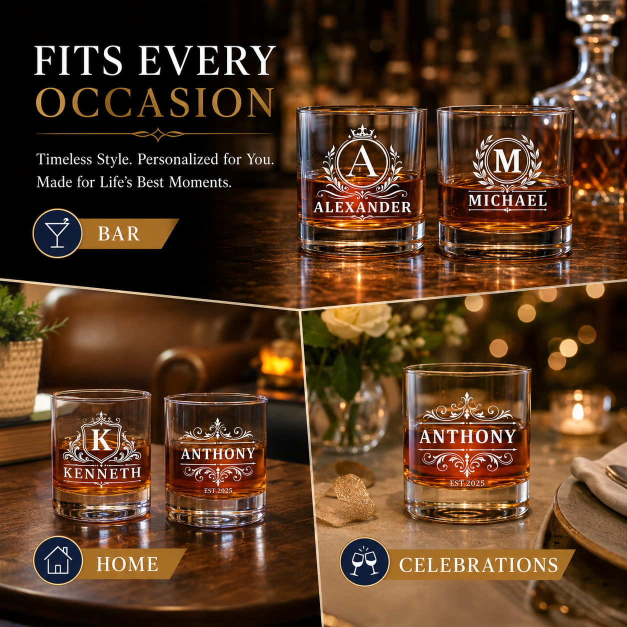 Personalized Whiskey Glass