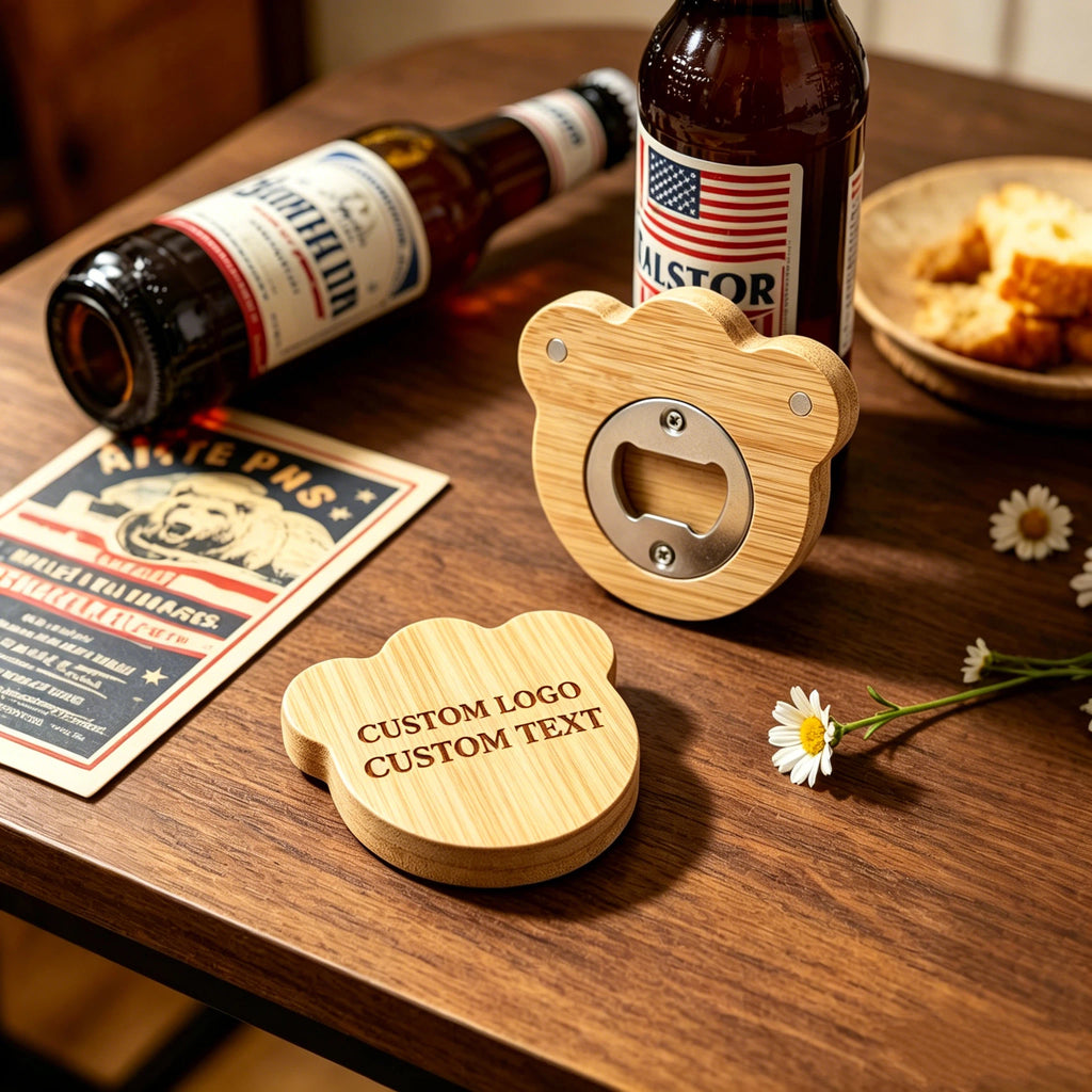 Personalized Panda Magnetic Bottle Opener – Custom Logo or Text