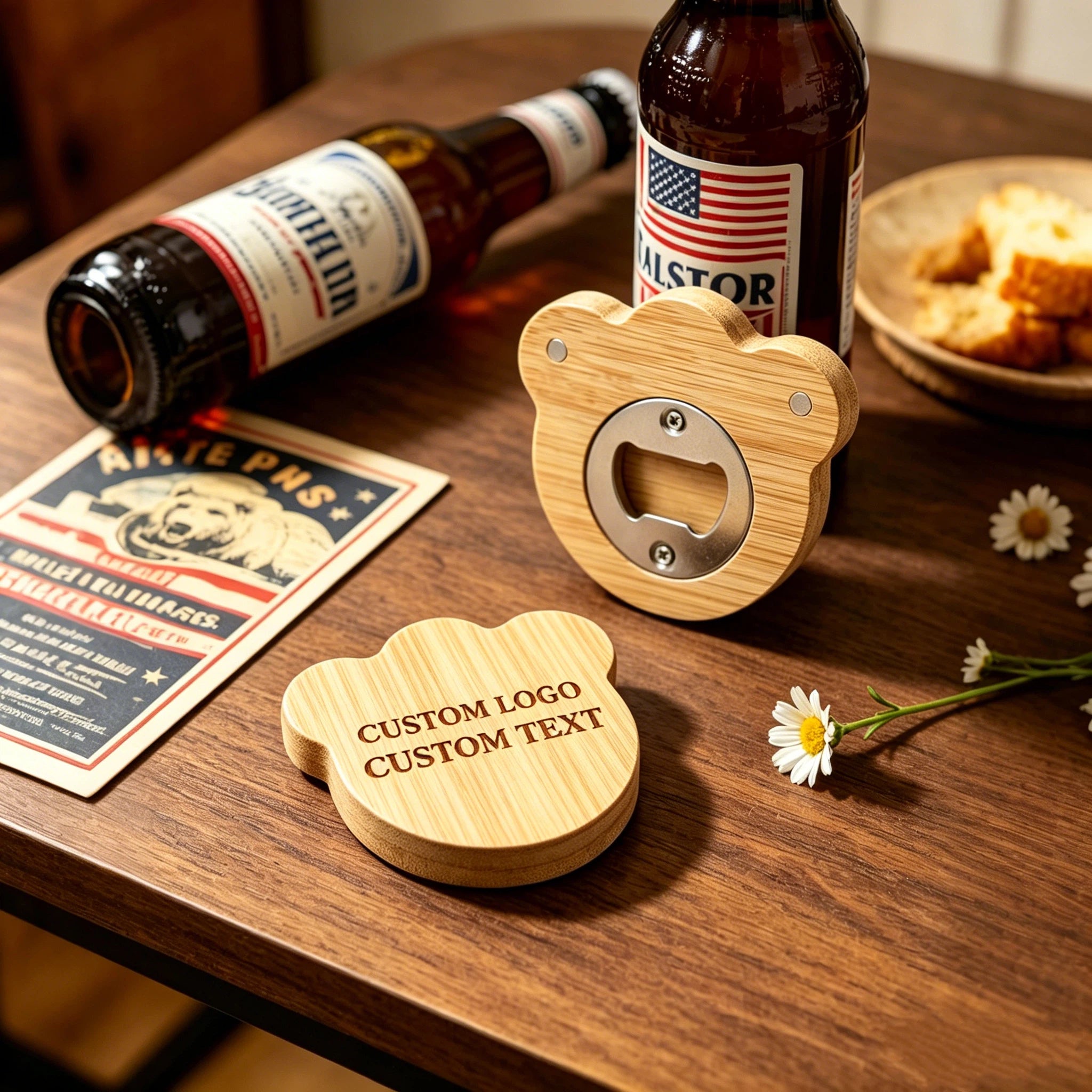 Personalized Panda Magnetic Bottle Opener – Custom Logo or Text