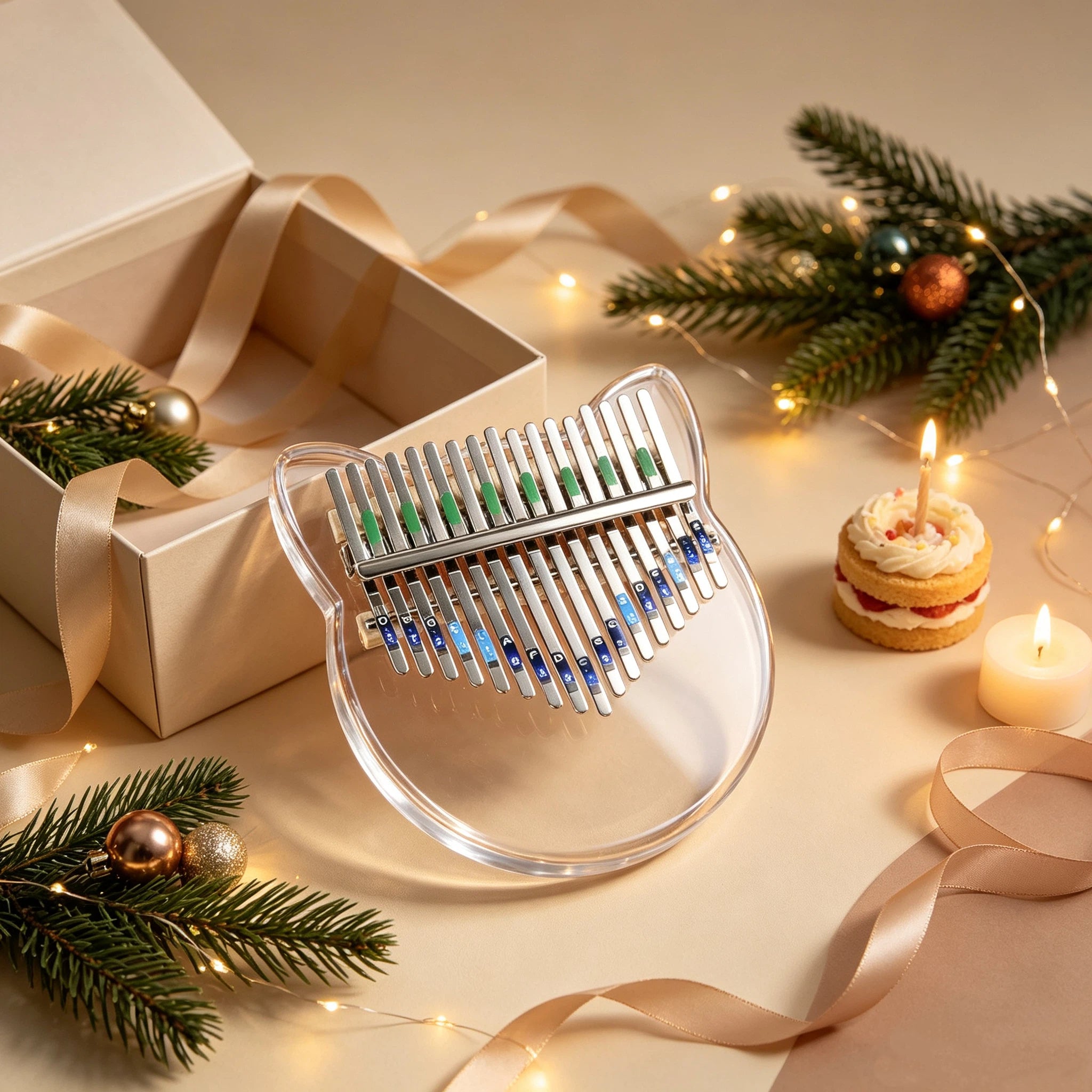 Personalized Crystal Cat Kalimba Thumb Piano