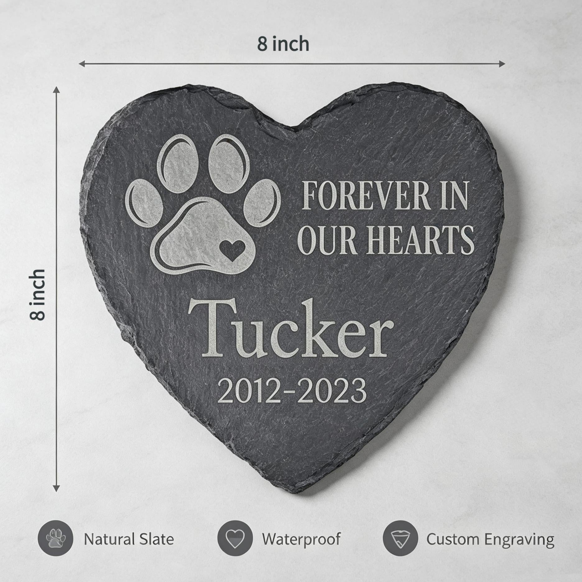 Personalized Pet Memorial Stone with Stand