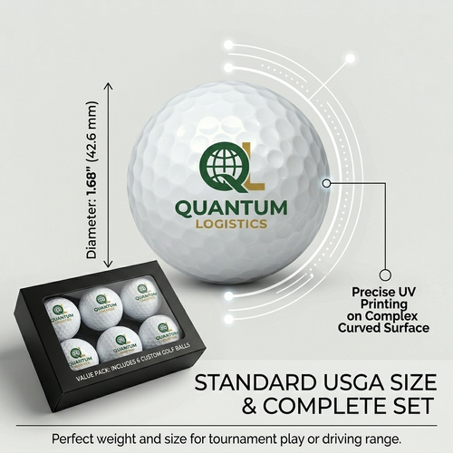 Custom Photo Golf Balls Set 6 Pack