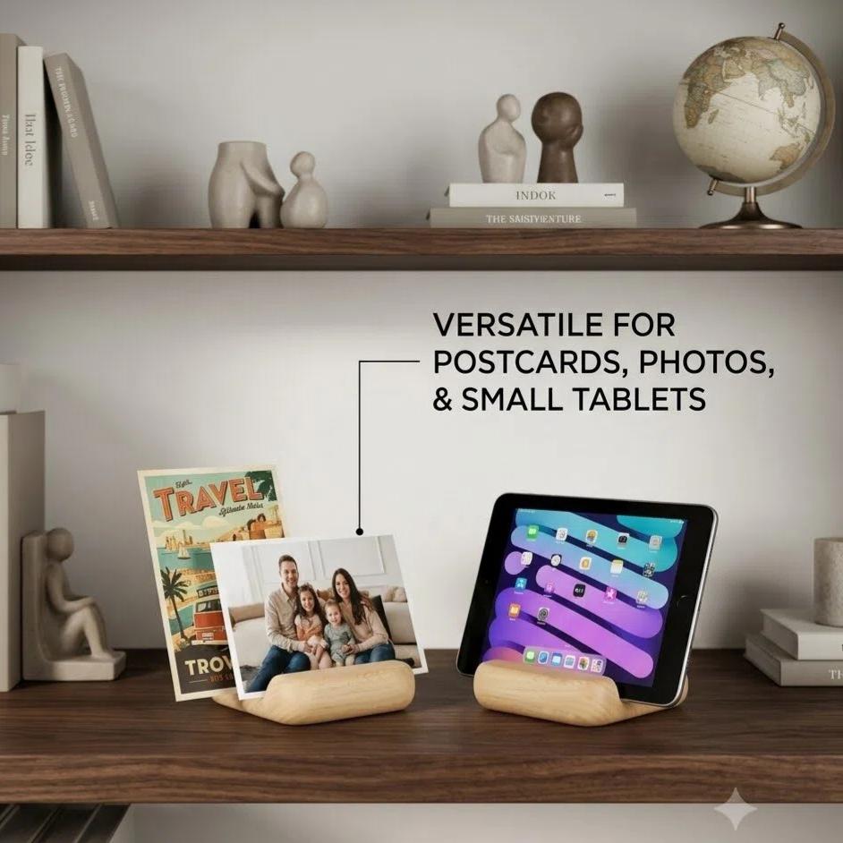 Personalized Wooden Phone Stand – Custom Logo or Text Desk Holder
