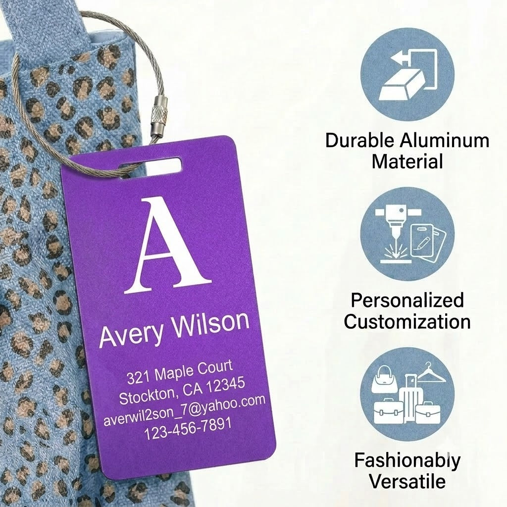 Personalized Aluminum Luggage Tag