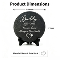 Personalized Pet Memorial Stone | Custom Engraved Natural Slate