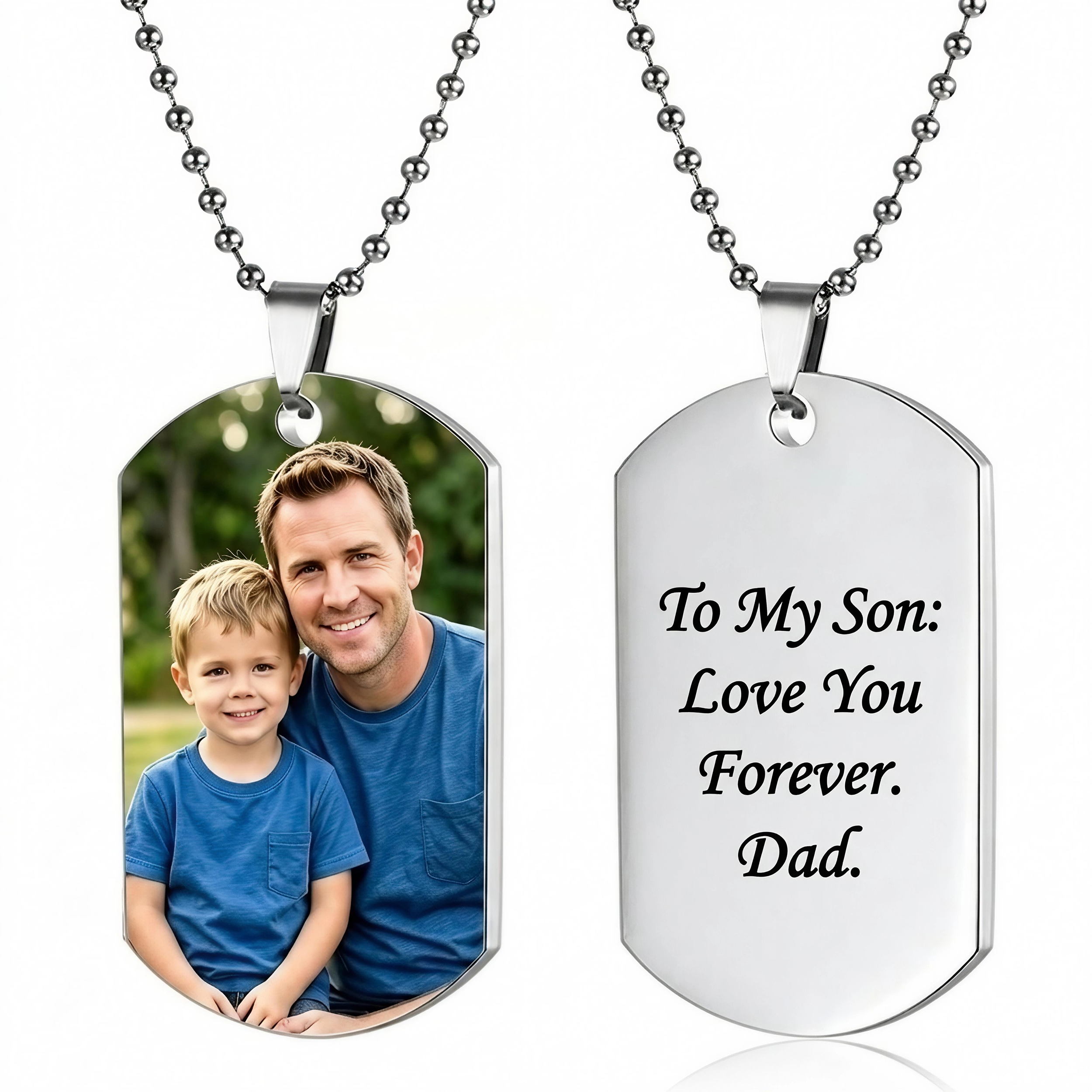 Personalized Photo Dog Tag Necklace