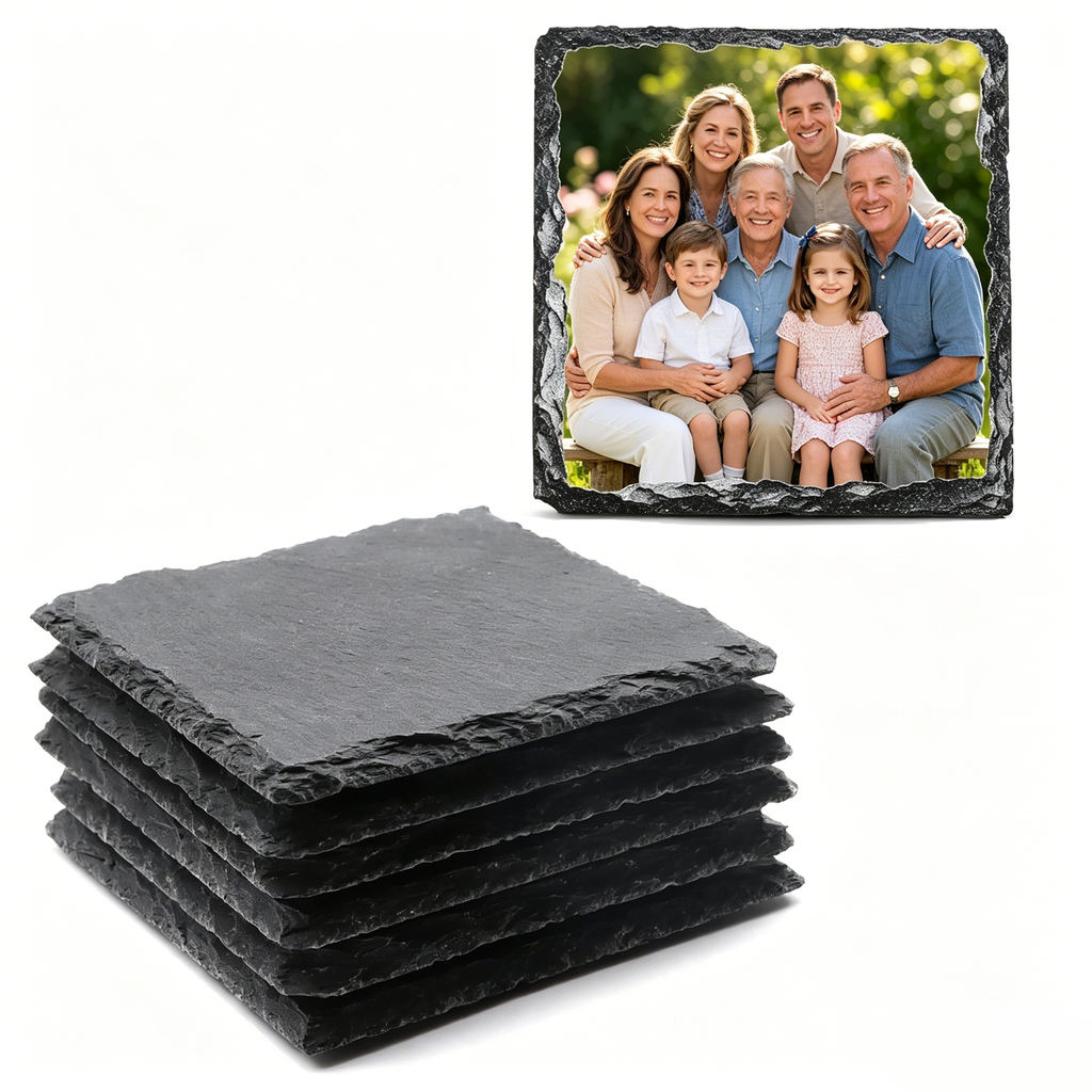 Custom Slate Coasters Set