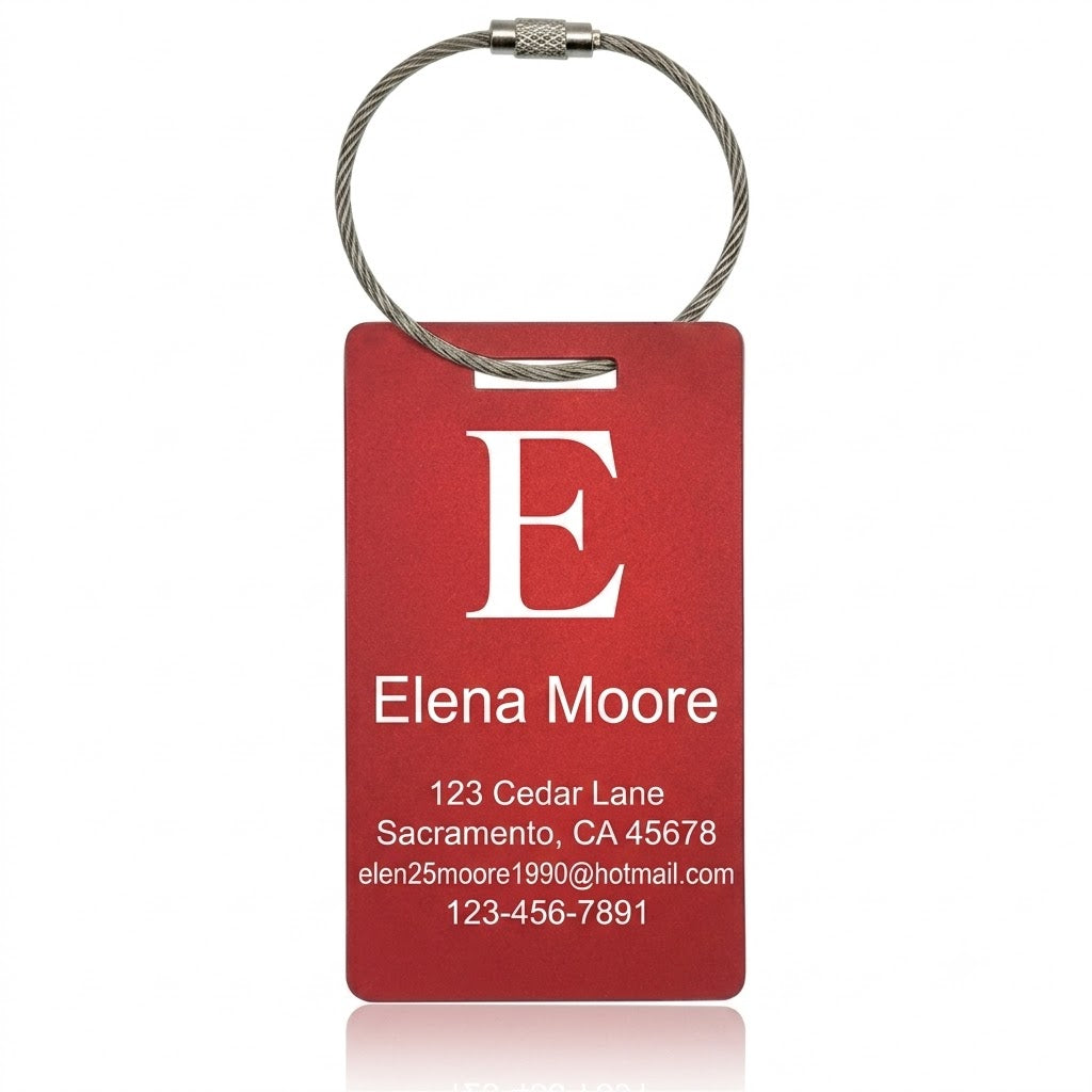 Personalized Aluminum Luggage Tag