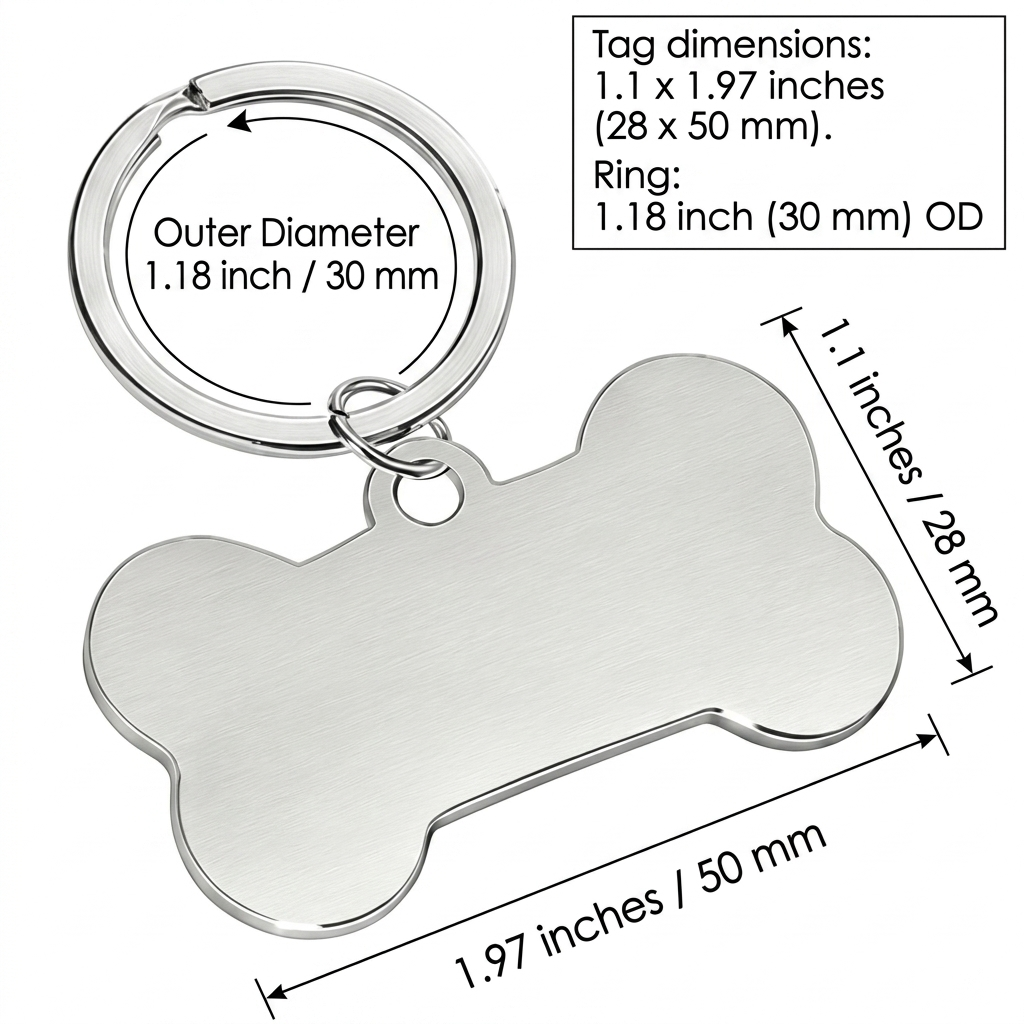 Custom Bone Pet ID Tag
