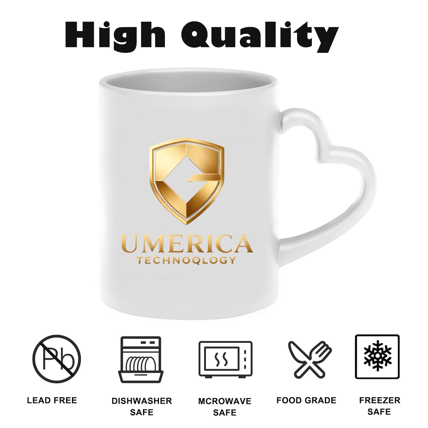 Personalized Heart Handle Mug