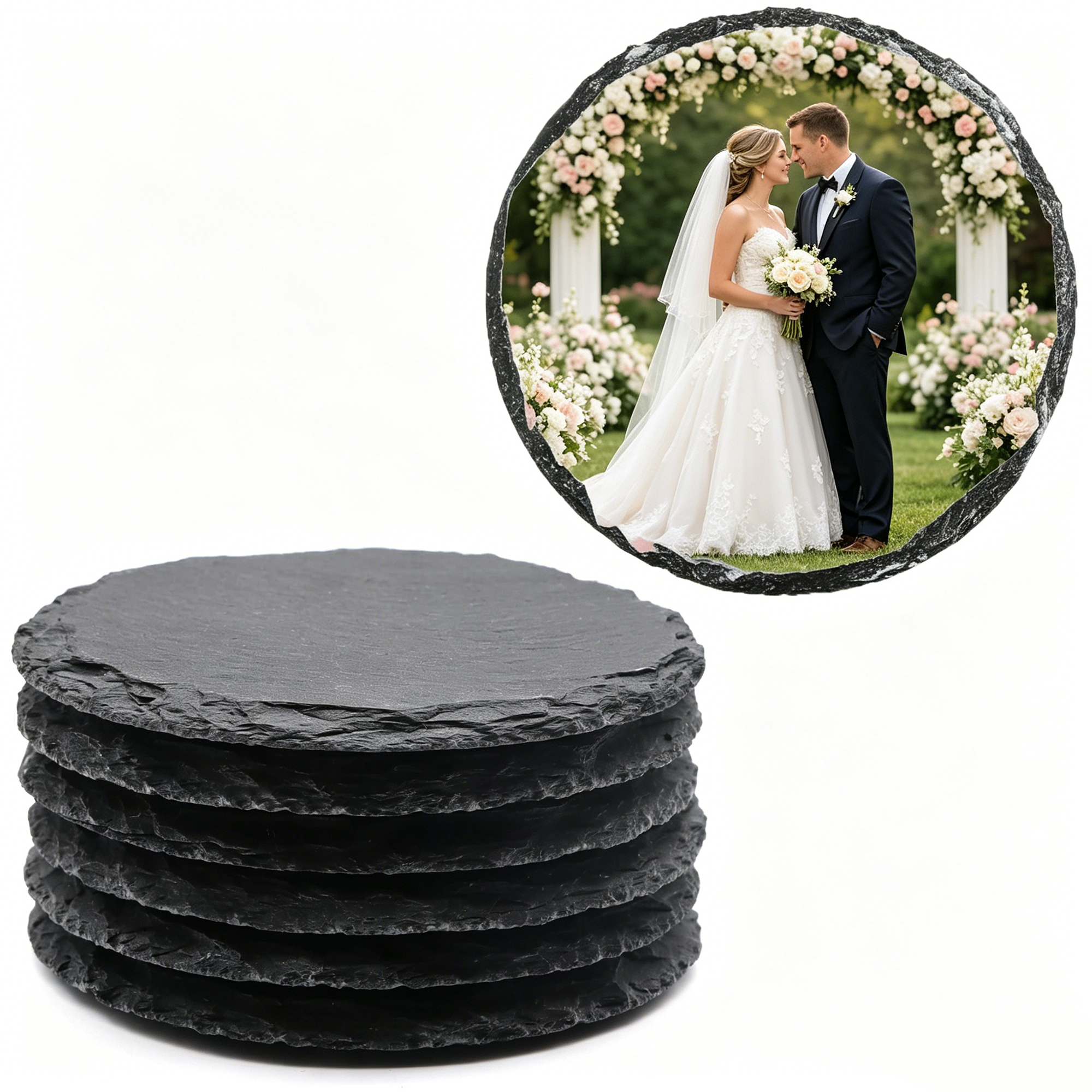 Custom Slate Coasters Set