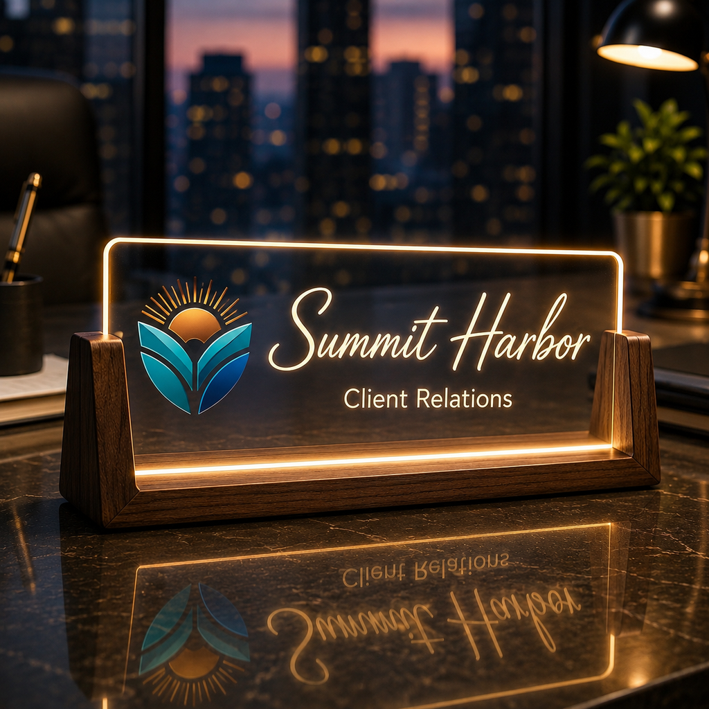 Personalized LED Desk Name Plate